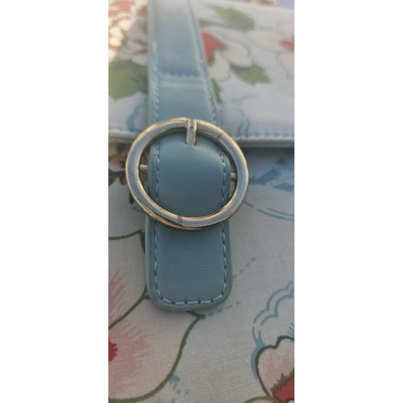 Banned Retro Floral Bamboo Handle Satchel Mint Green Vintage Style Crossbody Bag - Picture 6 of 16